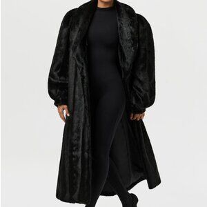 Faux Mink Long Coat | Naked Wardrobe